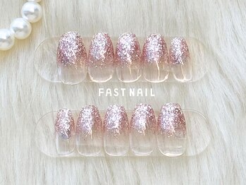 桜ピンクのラメグラ