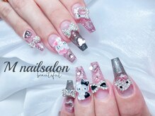 Mネイル/ラメグラデーション