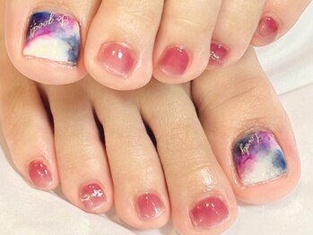 トリーシア(Nail & Beauty Salon Tri-xia)/フラワーフットネイル