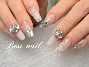 Best Nail 銀座店【ワンホンネイル・スカルプ・パラジェル・上品ジェルネイル】/長さ出しゴテゴテネイル