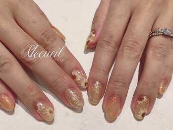 アクイユ 銀座店(ACCUEIL)/ひまわりネイル
