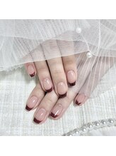 ミニョン(Minyon)/冬ネイル☆ボルドーフレンチ