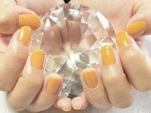 フレイムス アイラッシュ アンド ネイル(FRAMES)/鮮やかイエローワンカラー