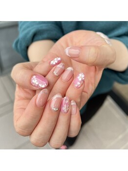 白べぇーっ 本店 湊町店/桜ネイル♪