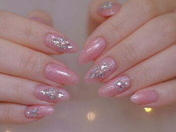 冬ネイル　雪の結晶　マオジェル