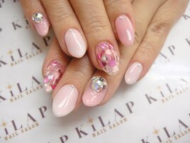 ハートホロネイル￥8500