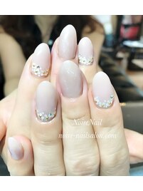 ★スパンコールフラワーネイル★