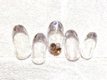 グレースネイル(GRACE nail)/キラキラフレンチ