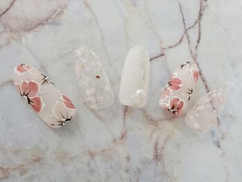 ビーケア 自由が丘店(B.care)/フラワーネイル¥7480