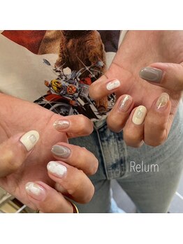 リルム(Relum)/くすみカラーニュアンスネイル！