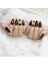 アン ジョーヌドラゴ/【自爪ネイル】リボンネイル