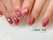 アンドサウス 1520ネイルズ(& SOUTH 1520nails)/秋色マグネットハート埋め込み