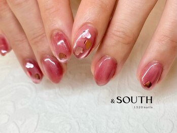 アンドサウス 1520ネイルズ(& SOUTH 1520nails)/秋色マグネットハート埋め込み