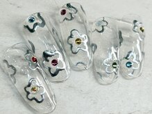 チェリーズネイル(Cherrys Nail)/手書き フラワーデザイン ネイル