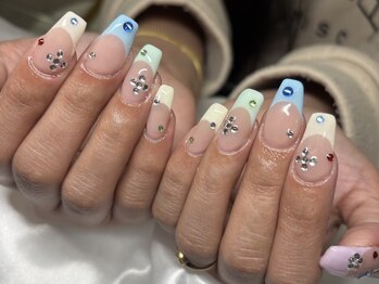 パステルフレンチネイル