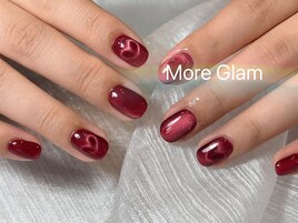 ハート4本マグネットネイル