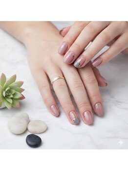 アップネイル/上品ニュアンスネイル