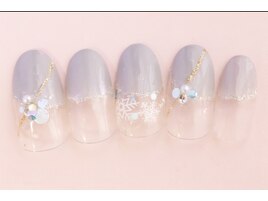 雪の結晶ネイル