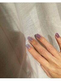 パープルフラッシュネイル