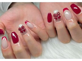 赤・赤フレンチ・リボン大人上品