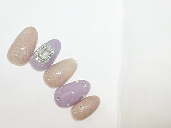 ビジューネイル/春デザイン