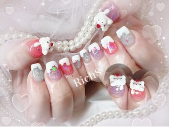 ネイルアンドまつげエクステ リッチエイト 原宿店(Rich8)/くまさんパフェネイル