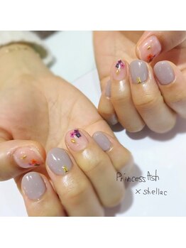 シェラックネイル Pg プリンセスアッシュ 天王寺ミオプラザ店 Princess Ash のフォトギャラリー ホットペッパービューティー