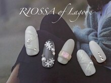 リオッサ オブ ラグーン(RIOSSA of Lagoon)/雪の結晶×キラキラネイル
