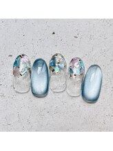 ネイルアンドまつげ リュフェール 五反田(Nail Lufaire)/ブルーマグ×シェルネイル