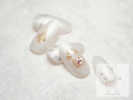 クリスマスネイル トナカイ