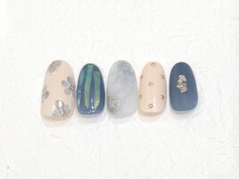 ニュアンスフラワーネイル