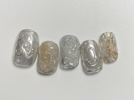 シルバー×ゴールドニュアンス