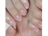 【自爪つや仕上げ☆爪の補強にもなります】ナチュラル☆クリアジェルネイル