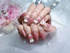 薔薇ホイルネイル
