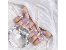 ラヴィーネイル(Ravie nail)/ちゅるんラベンダー×ドット