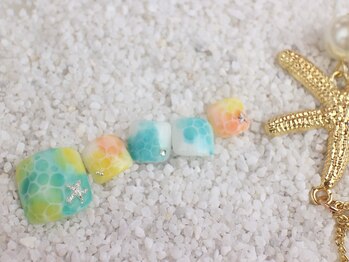 ネイルサロン あかねいろ/夏色 マリン フット　ドロップ