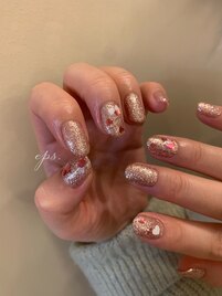 ハートホロ散りばめデザイン♪