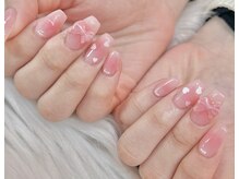 キレイエ ネイルズ(KIREIE NAILS)/ガーリー チーク リボン 