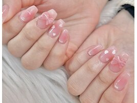 ガーリー チーク リボン