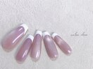 マグネット×フレンチネイル
