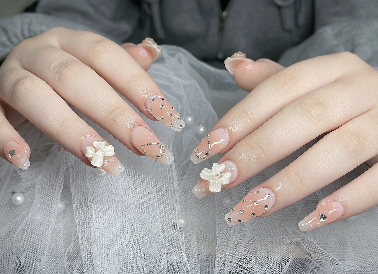 マグネット『ベビーブルー』蝶々パールキラキラガーリー韓国ワンホン