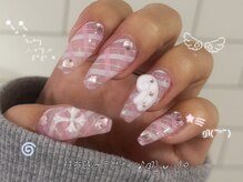 mimi.nail 吉祥寺 ウィッシュコア/バレエコア/長さだし/持ち込み/ガーリー/フィルイン/ウィッシュコア/羽/ガーリー