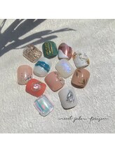 ネイルサロン プリズム(Prism)/親指2本アート　Foot design