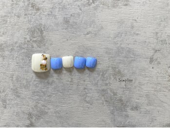 シンプリー 吉祥寺店(Simpliee by Procare nail)/【フット】ホイル&パールネイル