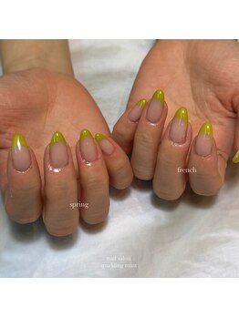 スパークリング ミント 森ノ宮店(sparkling mint)/春っぽカラーフレンチ