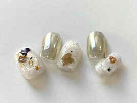 ぷっくりシェルミラー白¥7000