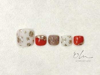 オル('olu)/フットネイル/フラワーネイル