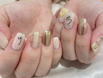 アース コアフュールボーテ 松本庄内店(EARTH coiffure beaute)/チェックネイル