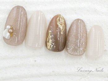 ラグジュアリーネイルズ オオミヤ(Luxury Nails Omiya)/ナチュラル*ミラーアート