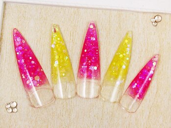 ネイルサロンフォーユー(for u)/ラメグラスカルプ☆￥７９８０